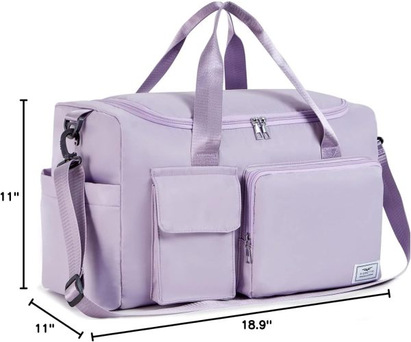 Women's Gym Duffle Bag with Shoes Compartment, 37L Capacity, Ideal for Travel, Gym, Sports, Duffel, Weekender - Image 7
