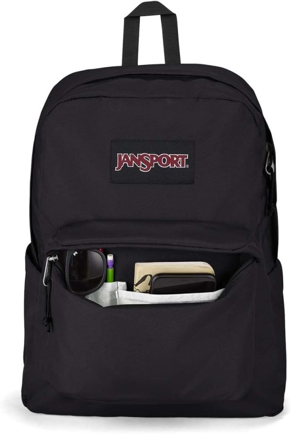 JanSport SuperBreak Plus Backpack with Padded 15-inch Laptop Sleeve and Integrated Bottle Pocket - Spacious and Durable Daypack for Work and Travel - Black - Image 7